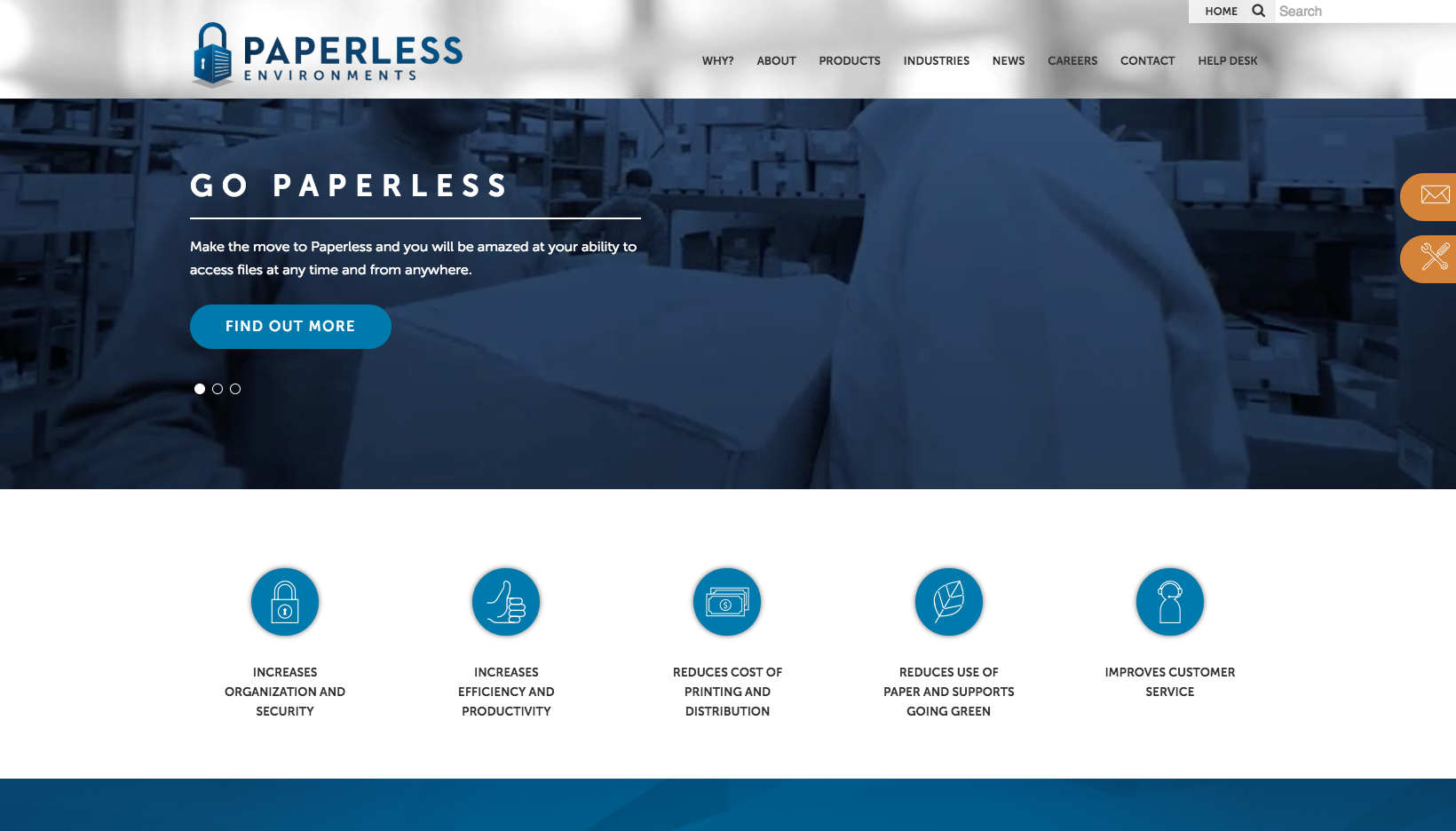 Paperless Environments Website Screenshot