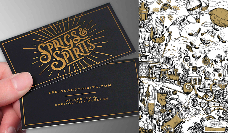 Sprigs & Spirits Business Cards