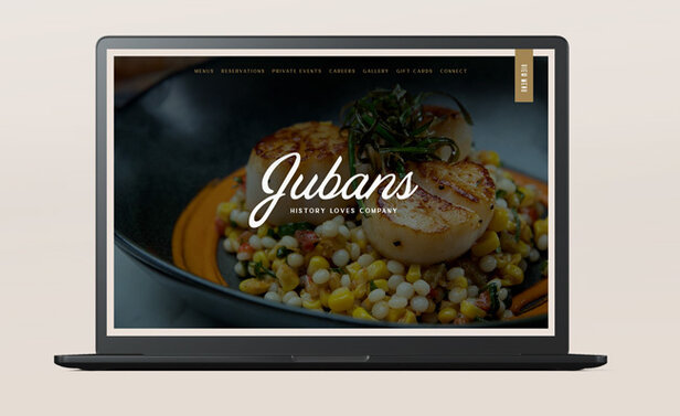 Jubans Website Home Mockup