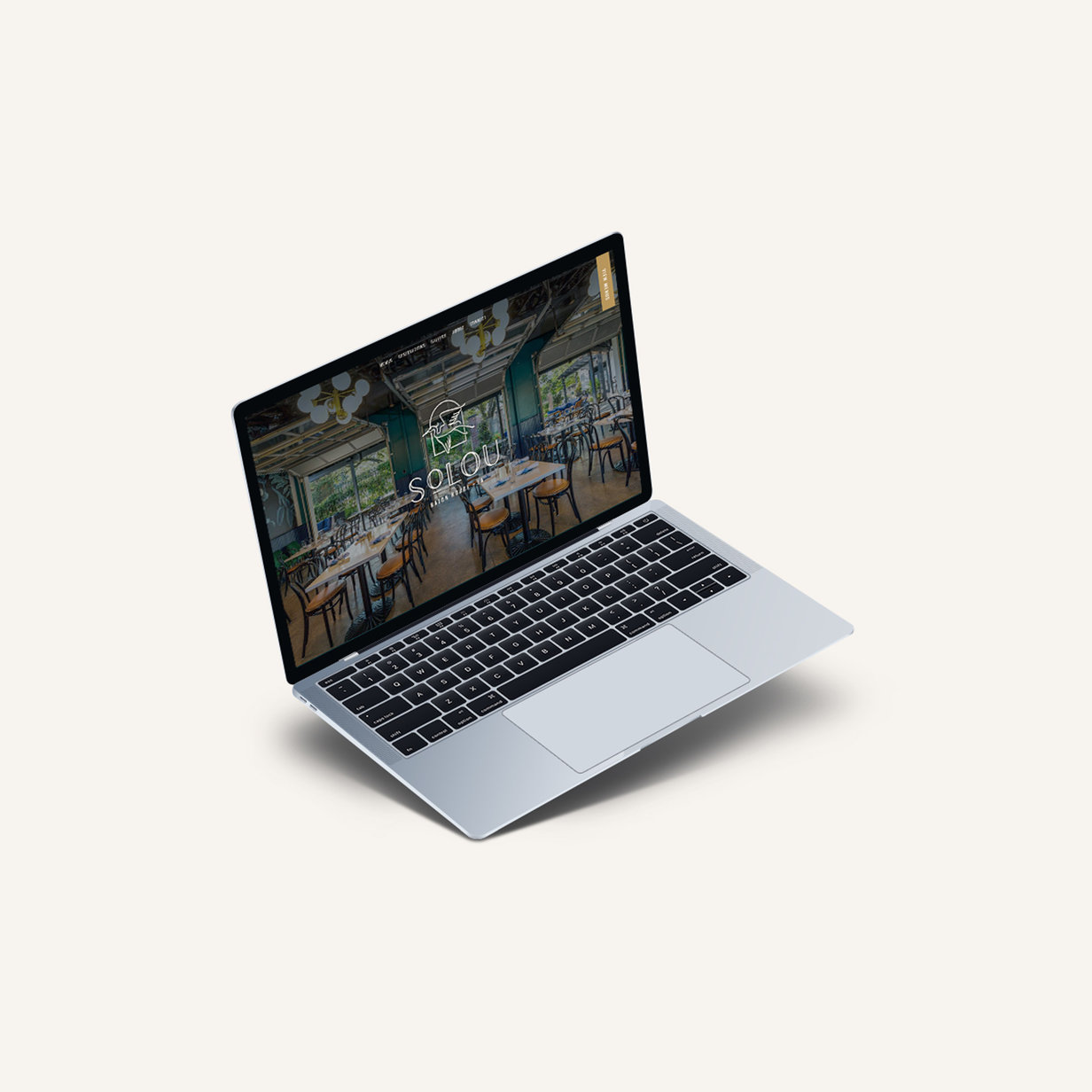 So Lou Website on Laptop Cream Background