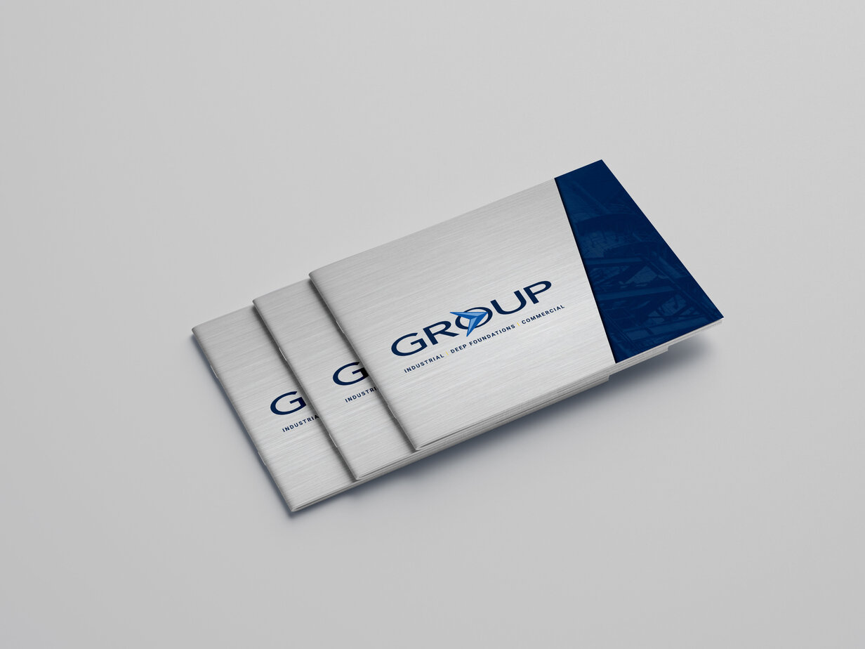 GROUP brochure covers mockup