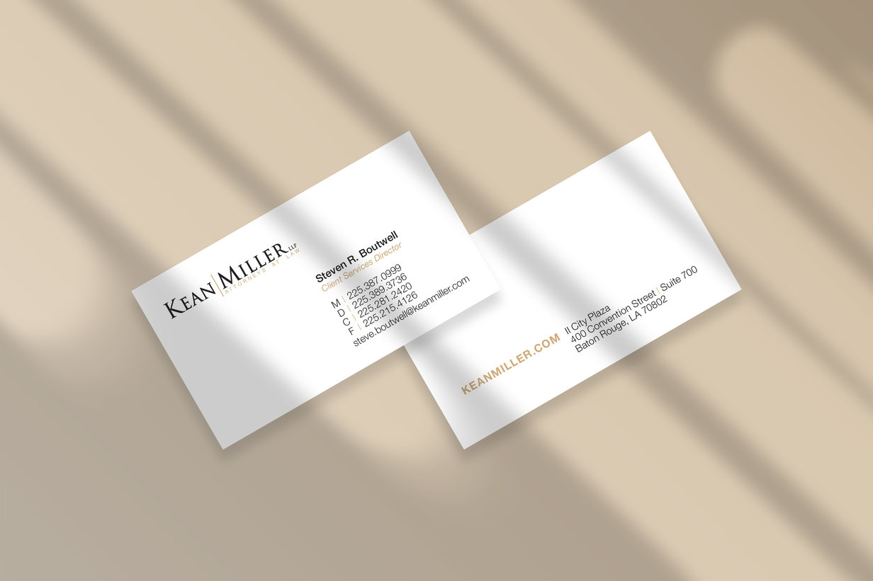 Kean Miller Business Card Mockup