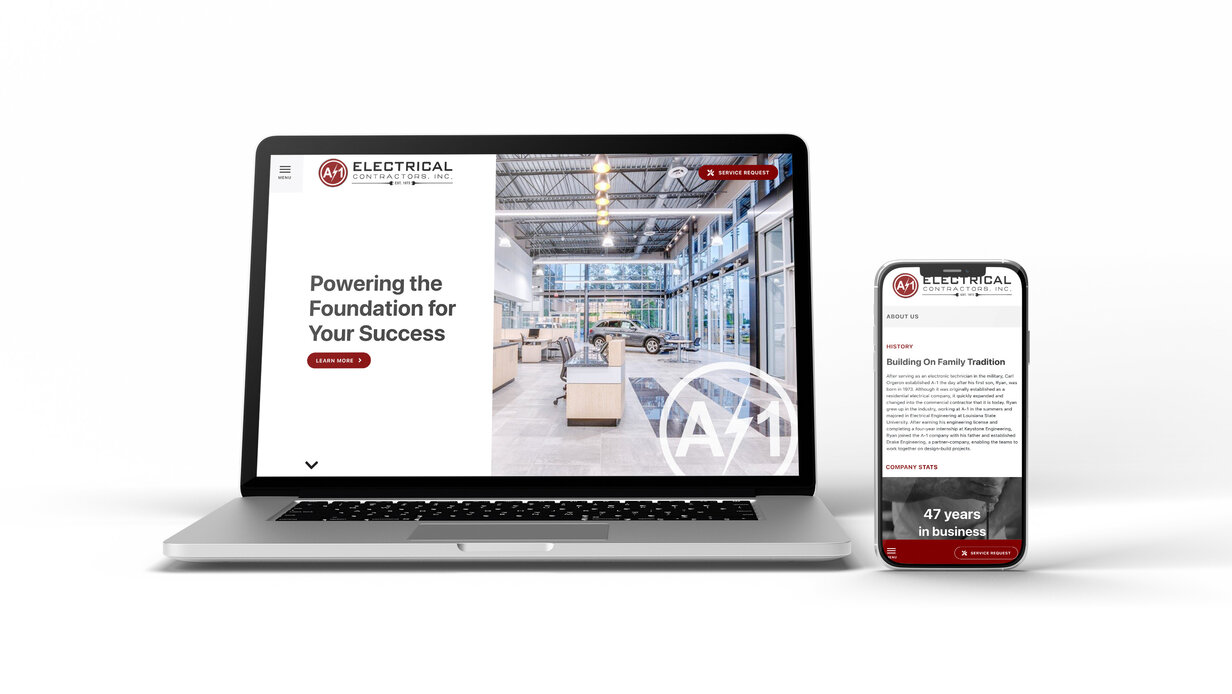 A 1 Web and Mobile Mockup