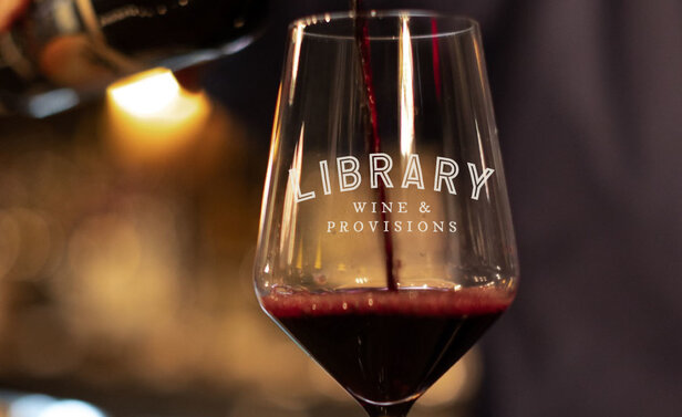 The Library Wine Glass Post 1