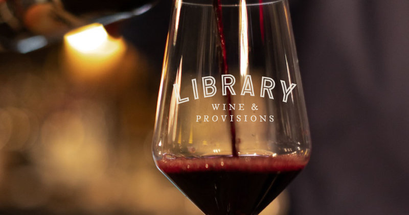 The Library Wine Glass Post 1