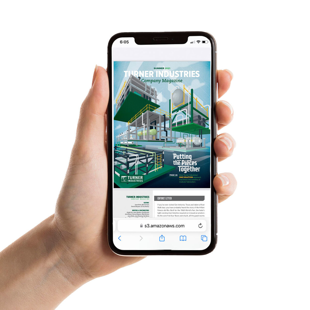 Turner online newsletter mockup