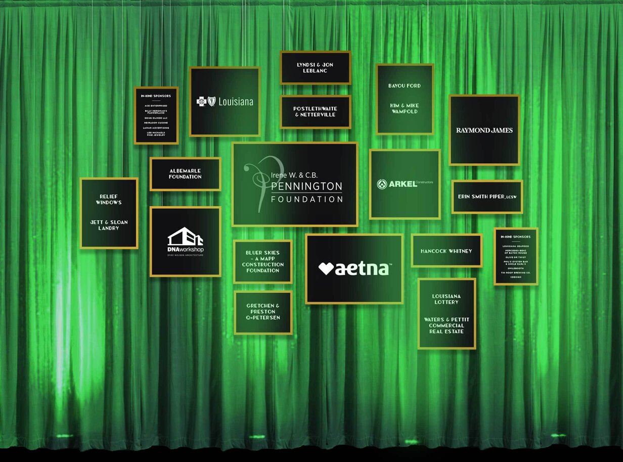 2019 Storybook Soiree Sponsor Wall Uplighting