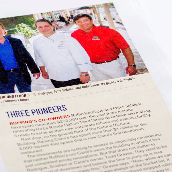 Client Sighting Ruffinos Catering