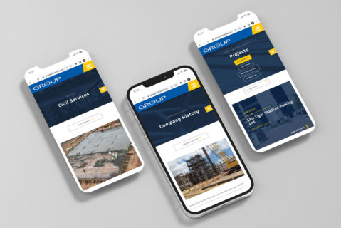 GROUP Mobile Website Mockup