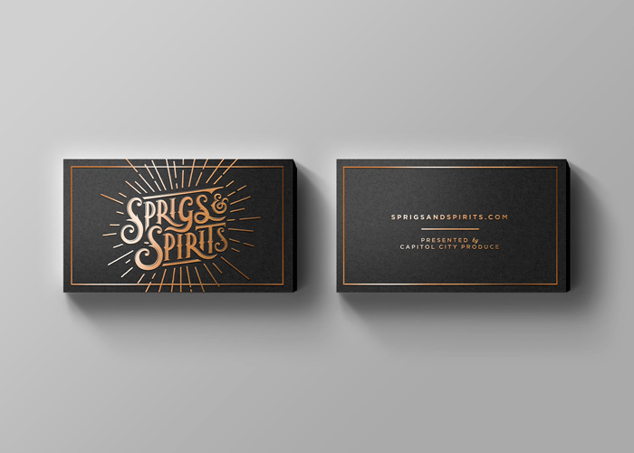 Sprigs & Spirits Business Cards