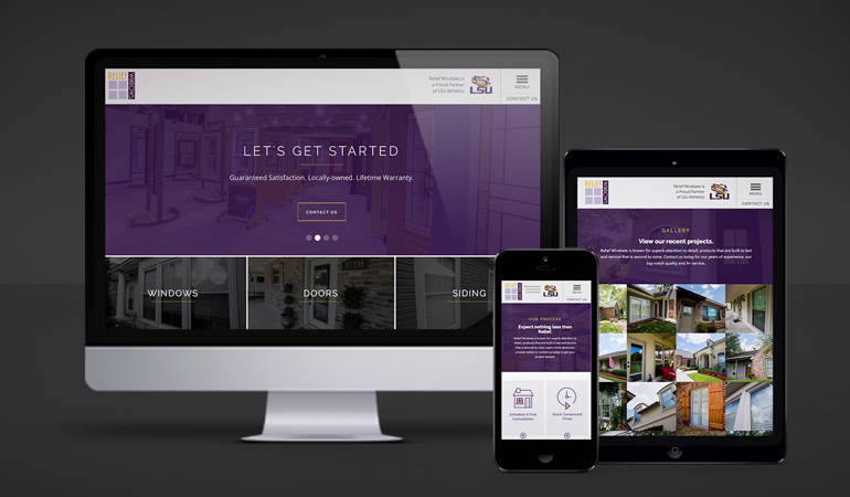 Relief Windows Website Design - Xdesign Baton Rouge
